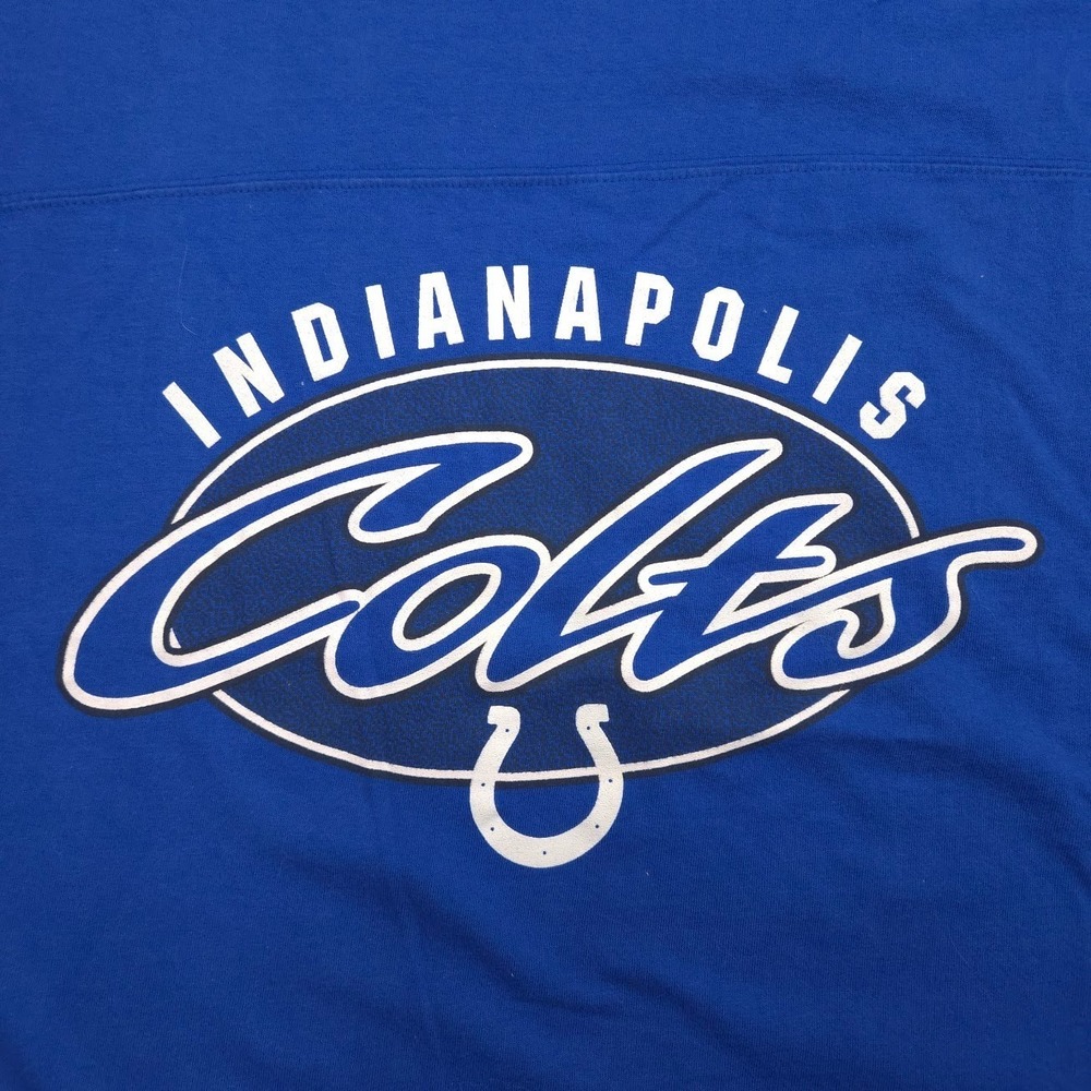 Vintage 2000 Indianapolis Colts Pro Knit Shirt Mens L Blue 3/4 Sleeve NFL - Picture 4 of 9